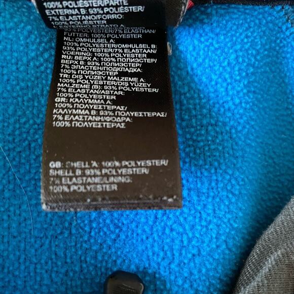EUC North Face Blue Full Zip 3 zip pockets Raglan sleeve Size Medium - Picture 11 of 11